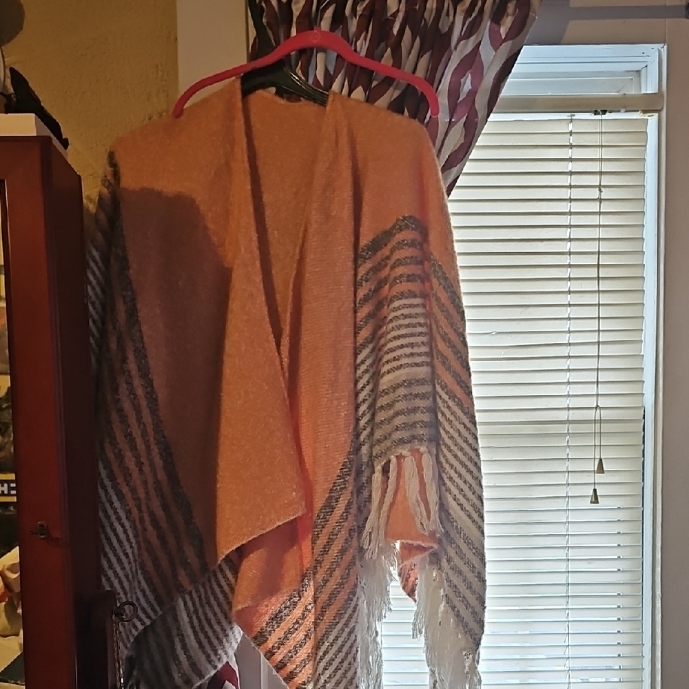 Striped Fringe Shawl From 3 Bird Nest